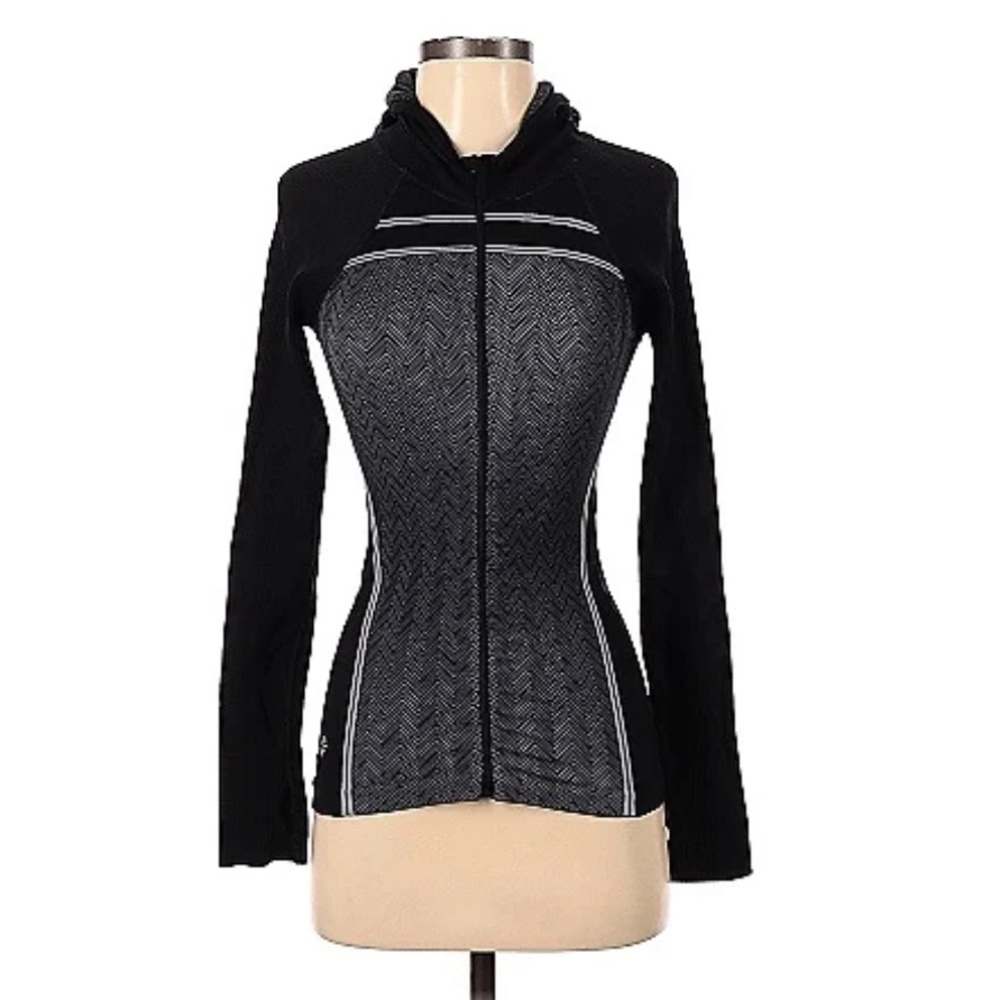 2 Athleta pieces for $45 black and grey athleta running zip up w/hood